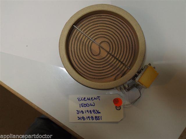 KENMORE STOVE 318198836 318198851 ELEMENT 1500W USED PART KENMORE STOVE 318198836 318198851 ELEMENT 1500W USED PART